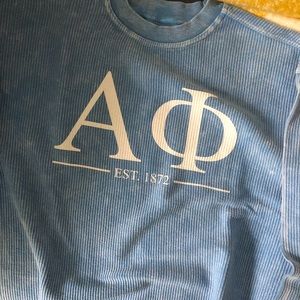 alpha phi corded crewneck